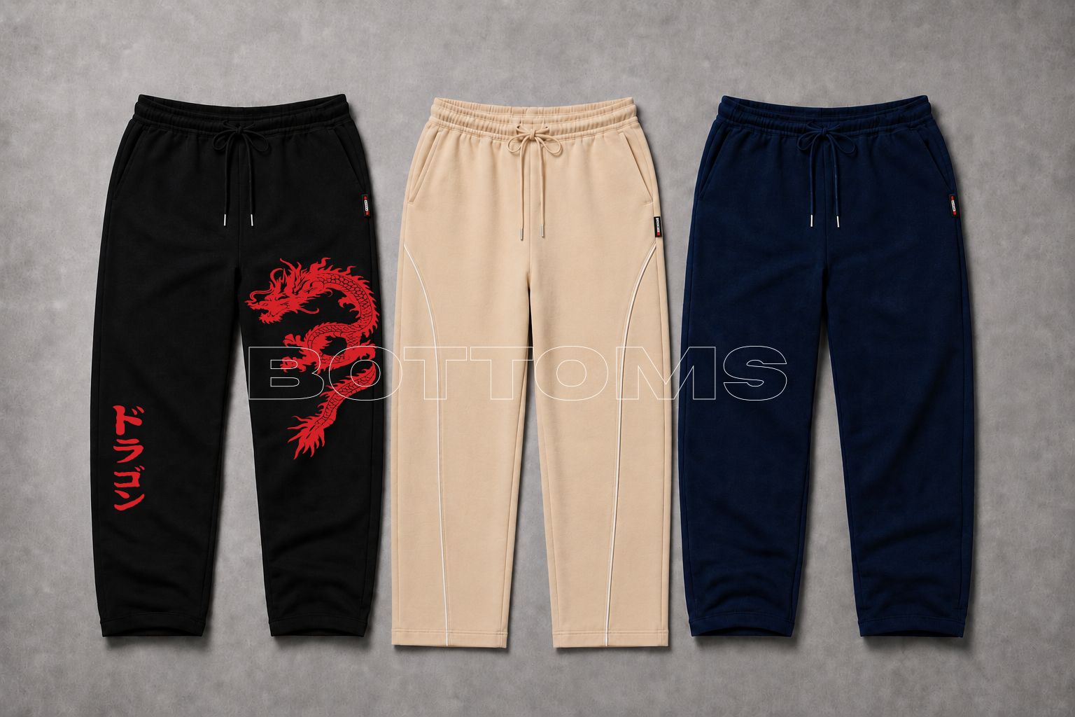 GRAPHIC LOOSE FIT TROUSERS