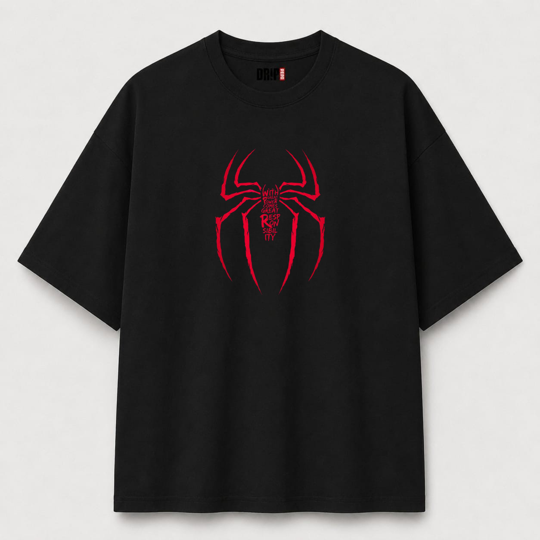 SPIDER LEGACY OVERSIZED BLACK TEE