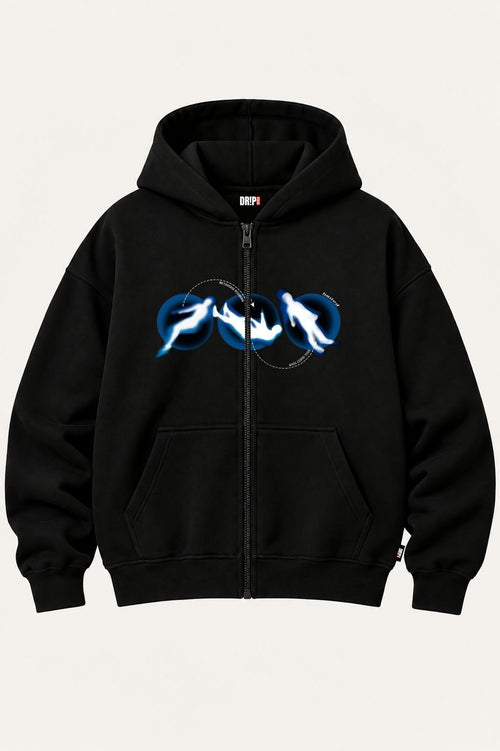 AFTER DARK OVERSIZED ZIPPER HOODIE