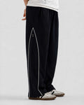 BLACK PIPING LOOSE FIT TROUSER