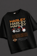 HARLEY-DAVIDSON SOFTAIL OVERSIZED BLACK TEE