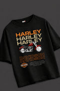 C- HARLEY-DAVIDSON SOFTAIL OVERSIZED BLACK TEE