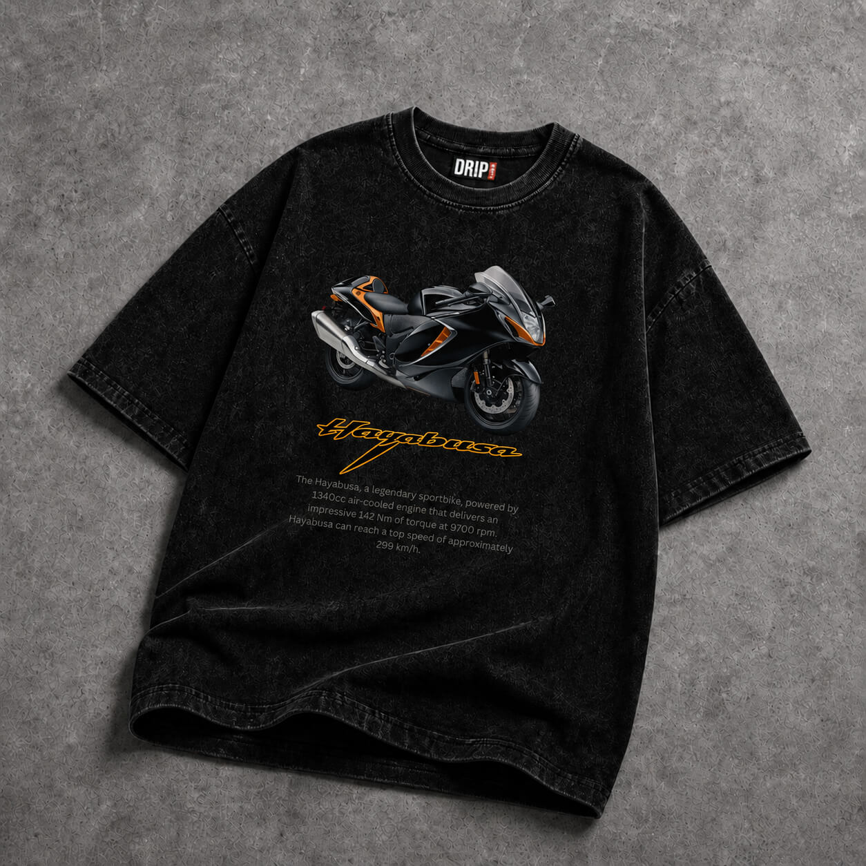 HAYABUSA ACID WASHED T-SHIRT