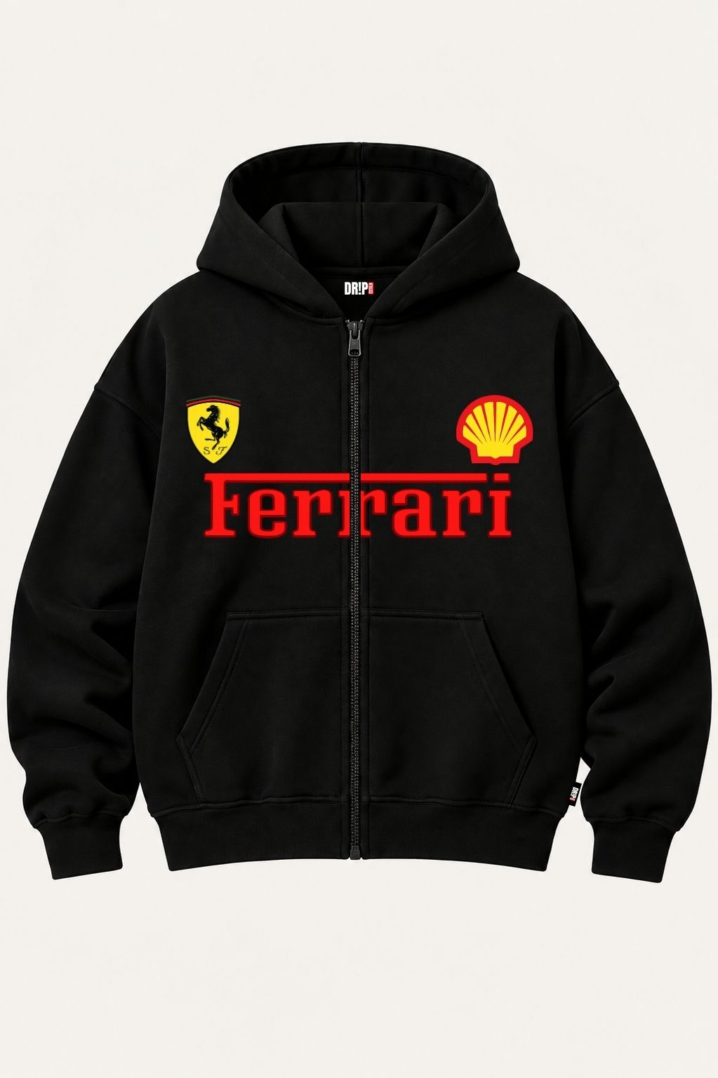 FERRARI OVERSIZED ZIPPER HOODIE