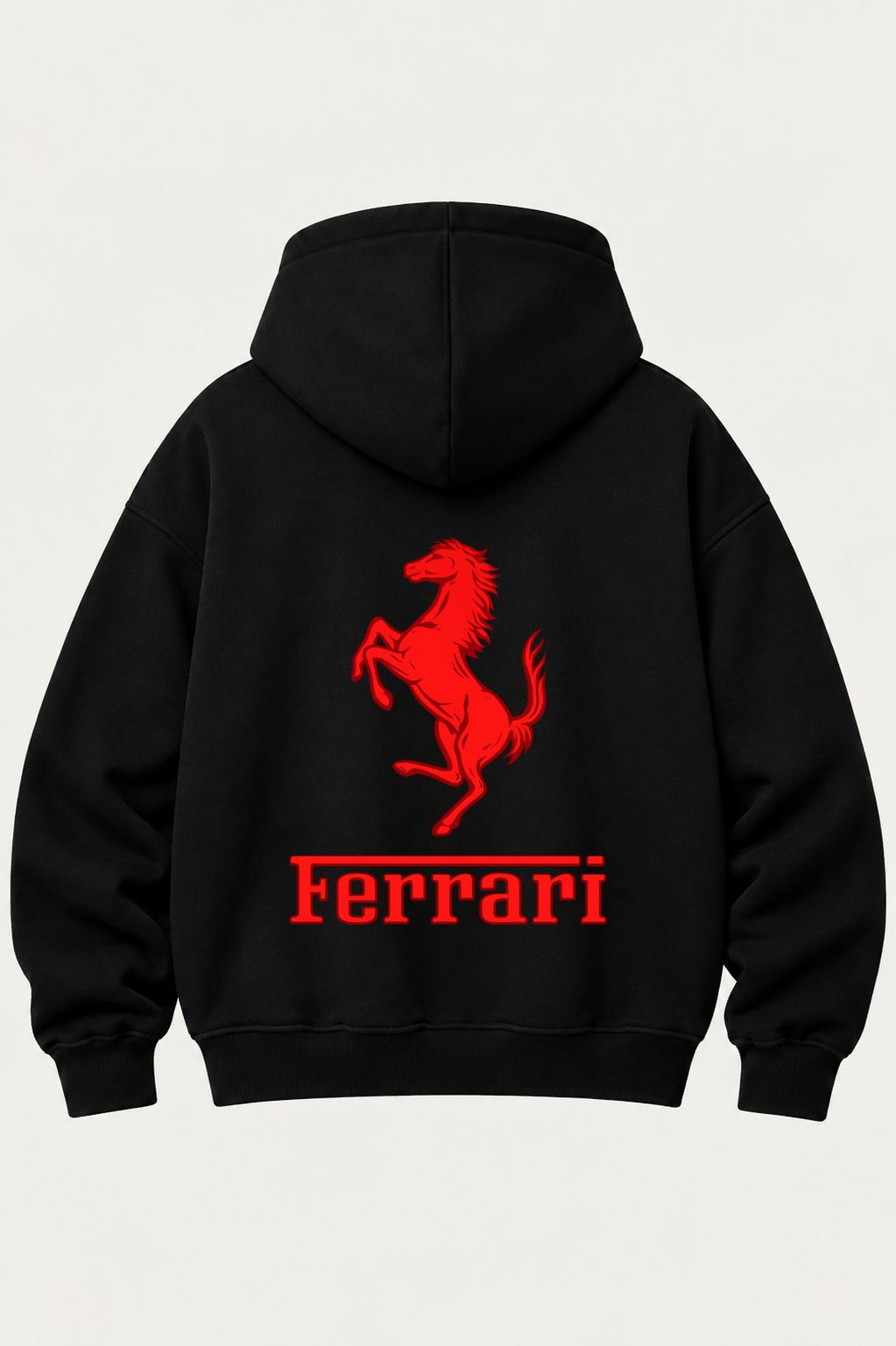 FERRARI OVERSIZED ZIPPER HOODIE