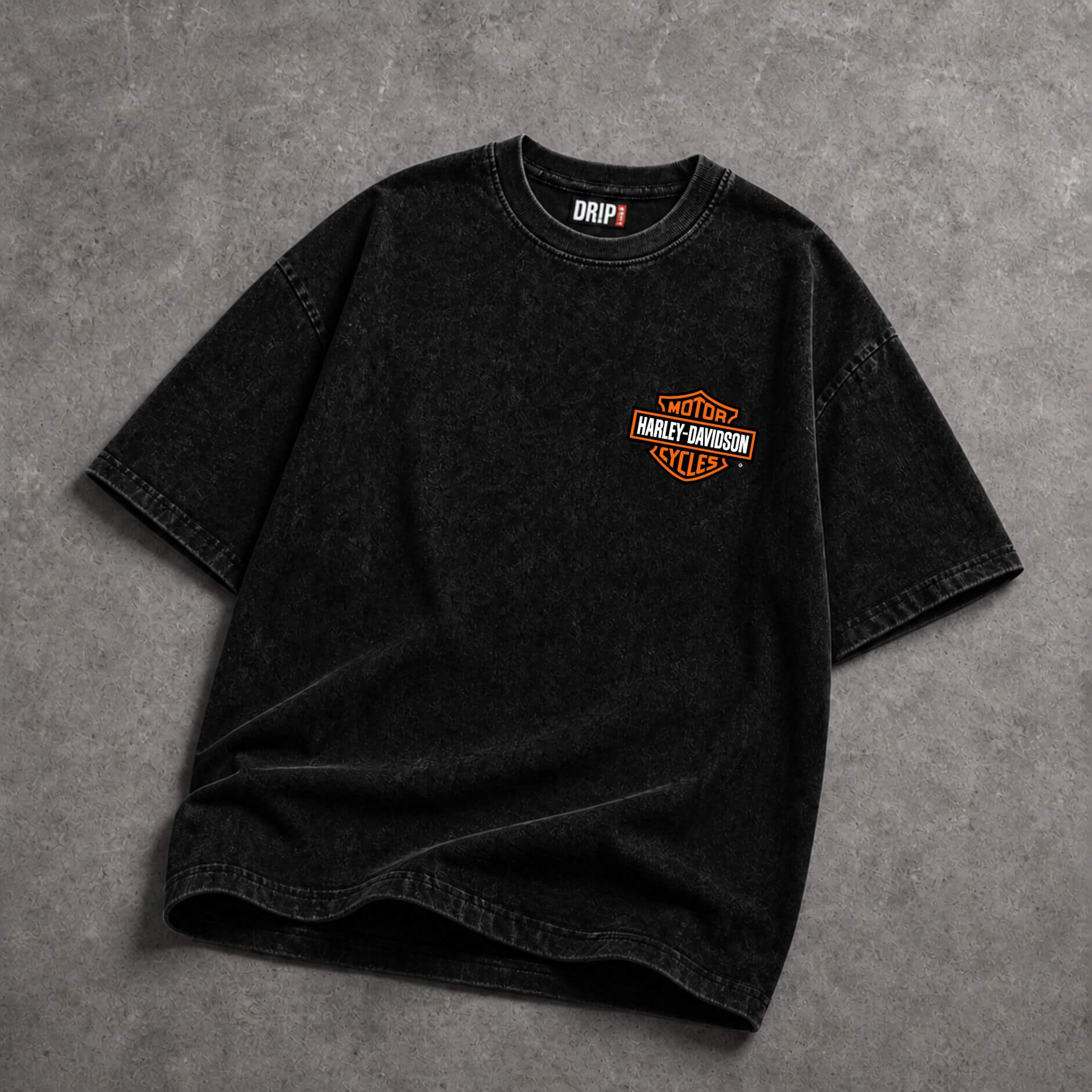HARLEY-DAVIDSON SHEILD ACID WASH TEE