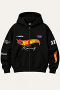 HOTWHEELS OVERSIZED ZIPPER HOODIE