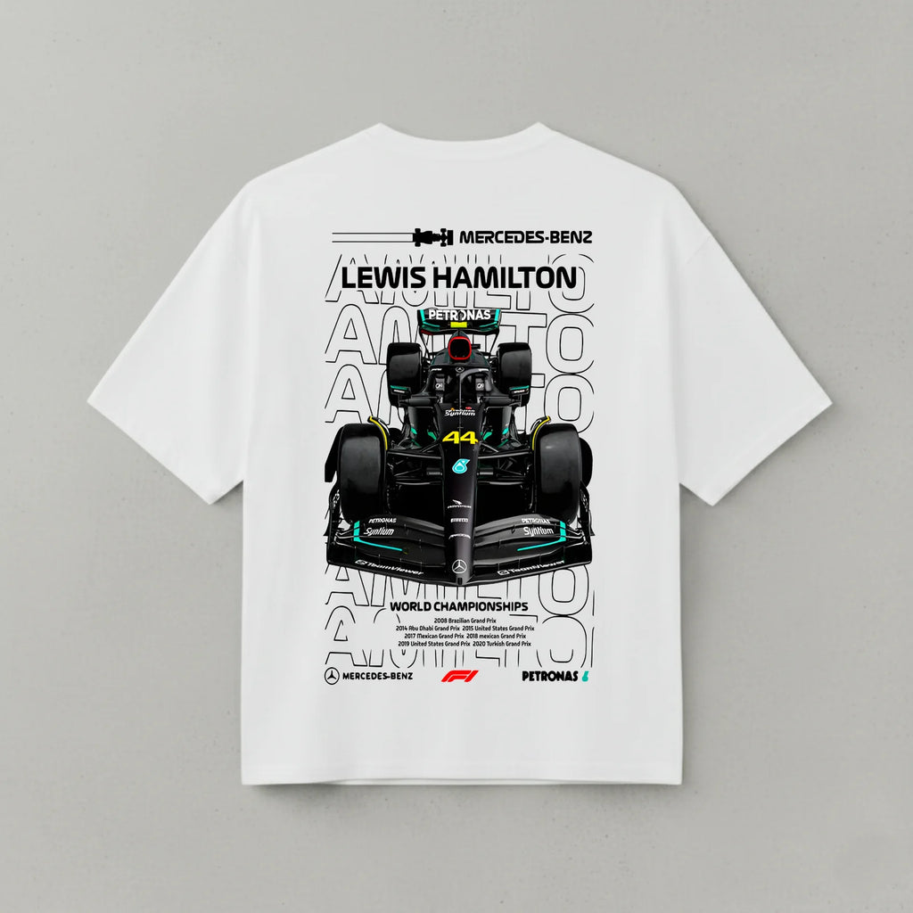 C- LEWIS HAMILTON OVERSIZED WHITE TEE
