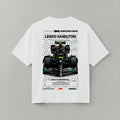 C- LEWIS HAMILTON OVERSIZED WHITE TEE