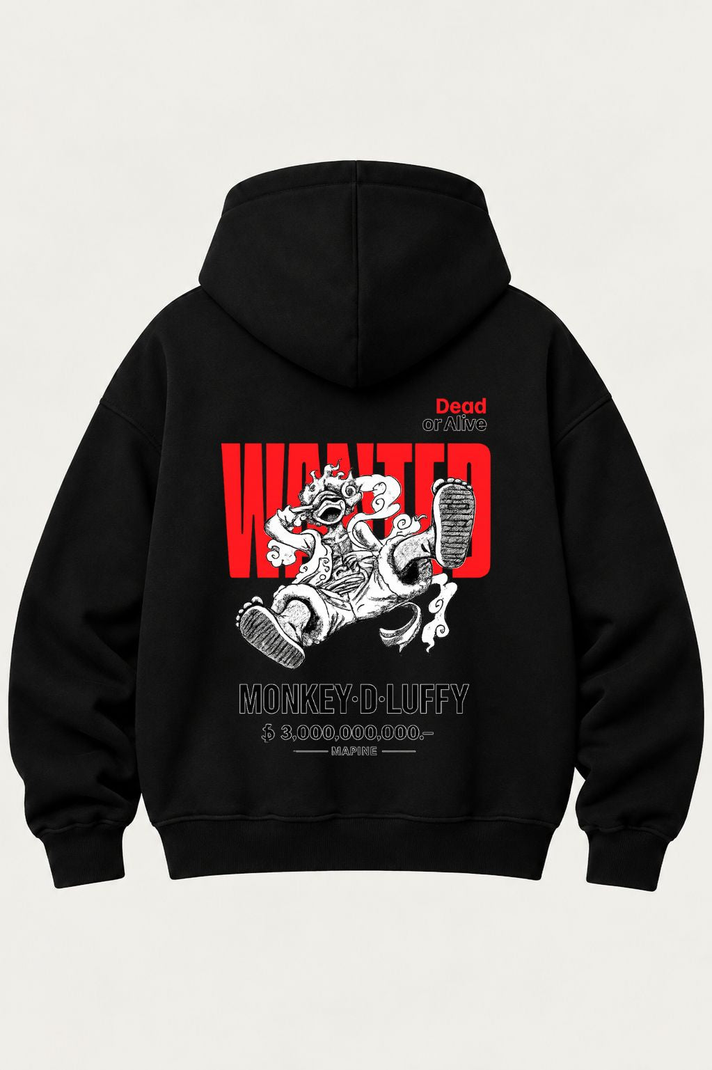LUFFY OVERSIZED ZIPPER HOODIE