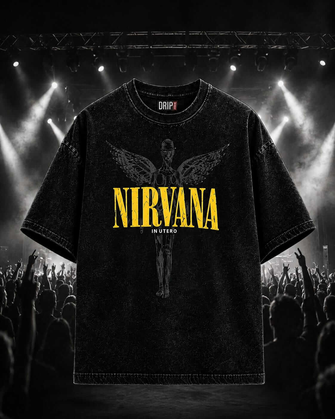 NIRWANA ACID WASHED T-SHIRT