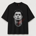 RONALDO SIGNATURE OVERSIZED BLACK TEE