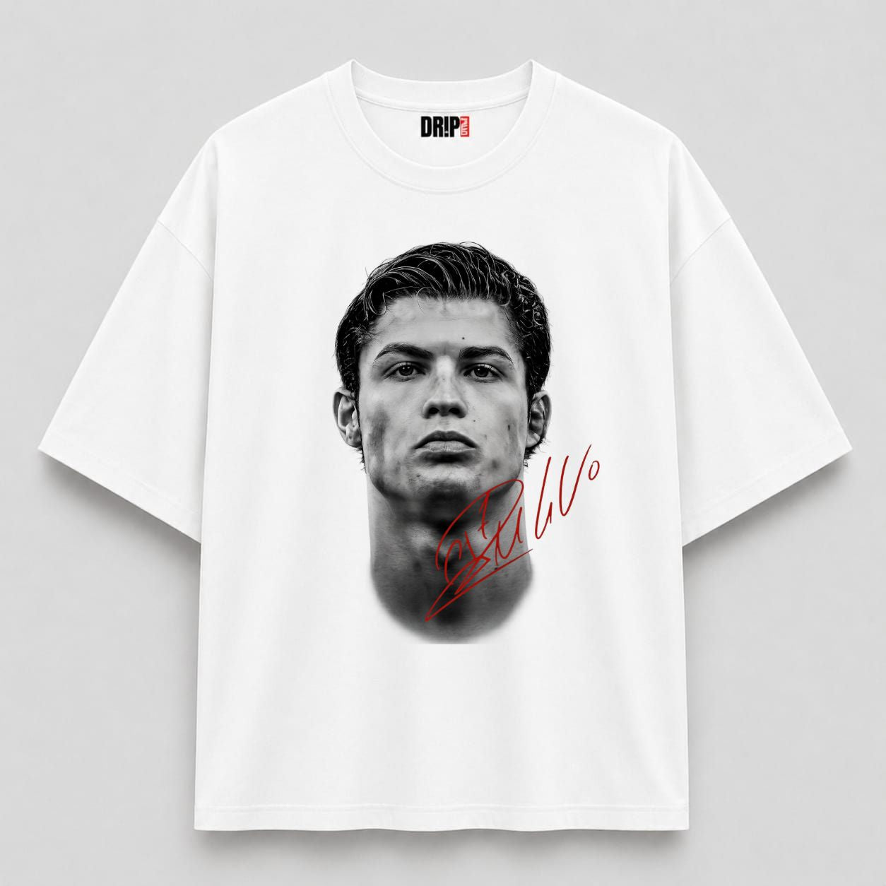 RONALDO SIGNATURE OVERSIZED WHITE TEE