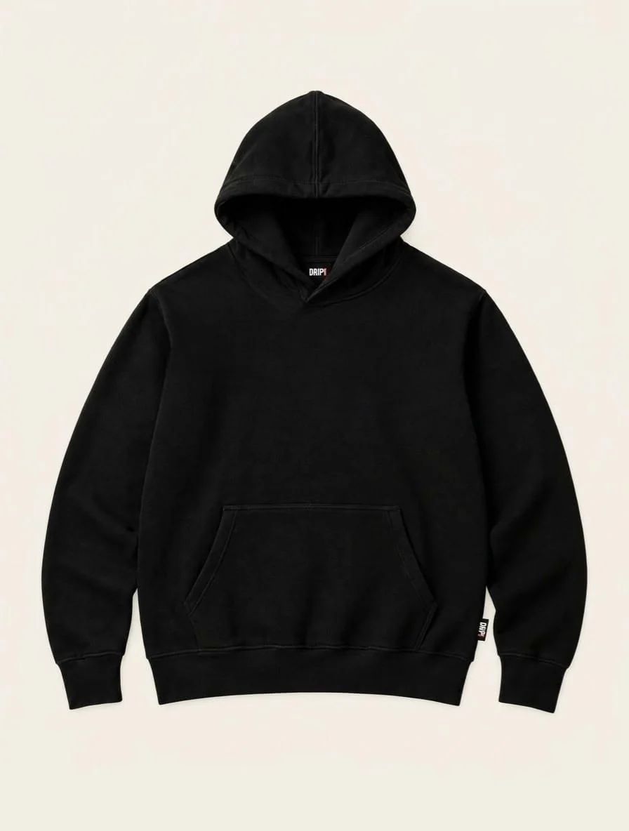 OVERSIZED BLACK HOODIE