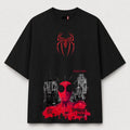 SPIDER-MAN WALL CRAWLER OVERSIZED BLACK TEE
