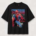 SPIDERMAN WEB STRIKE OVERSIZED BLACK TEE