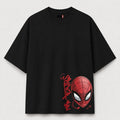 SPIDER GRAFFITI OVERSIZED BLACK TEE