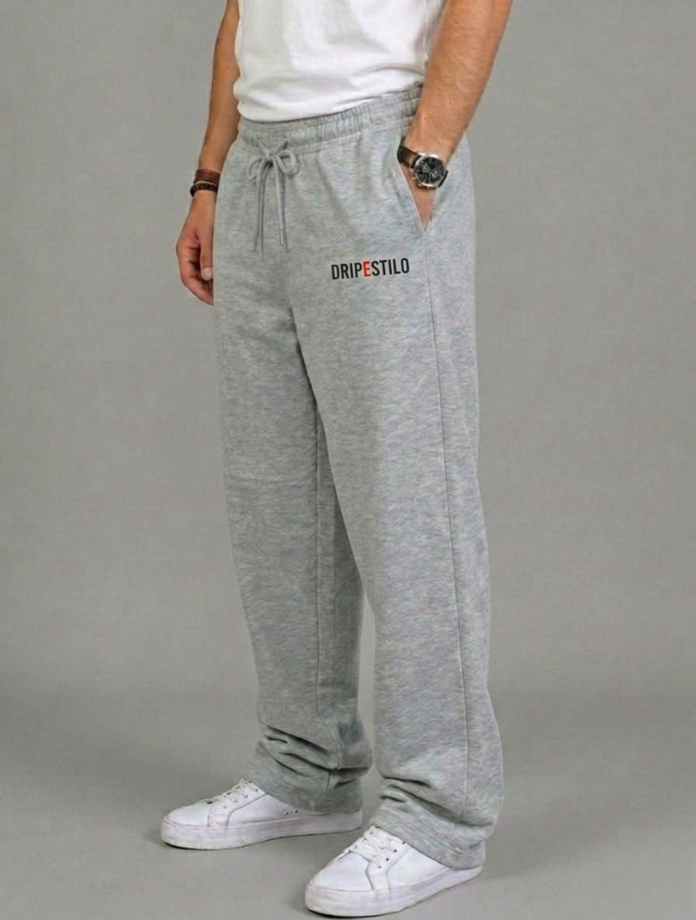 HEATHER GREY LOOSE FIT TROUSER