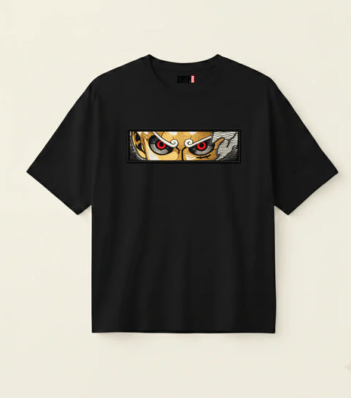 C- ONE PIECE LUFFY OVERSIZED BLACK TEE
