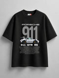 911 GT OVERSIZED BLACK TEE