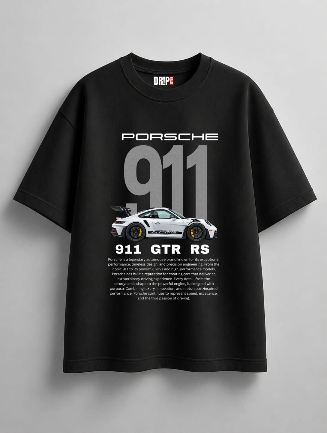 911 GT OVERSIZED BLACK TEE