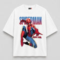 SPIDERMAN WEB STRIKE OVERSIZED WHITE TEE