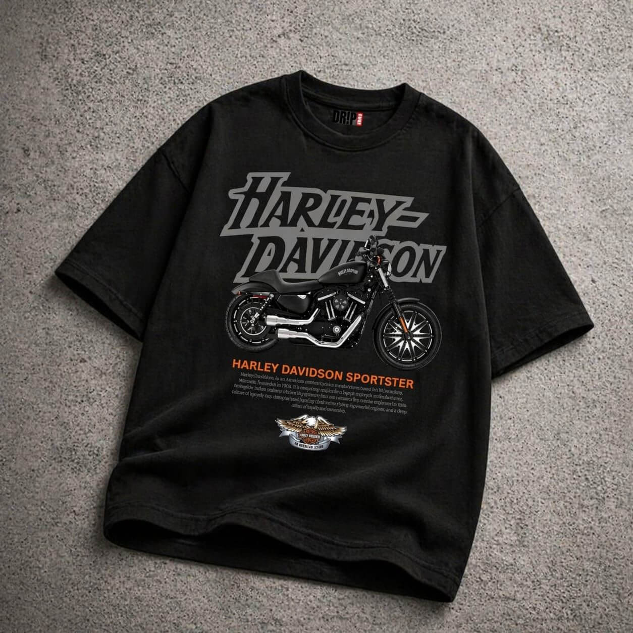 HARLEY-DAVIDSON SPORTSTER OVERSIZED BLACK TEE