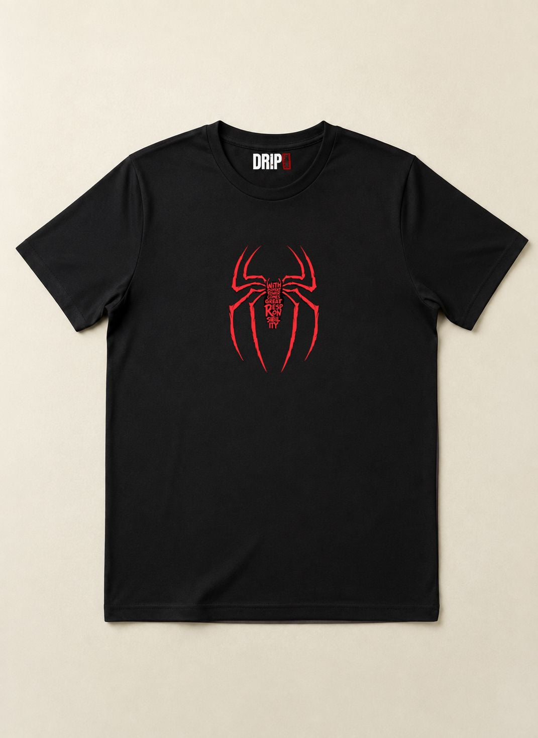 SPIDER LEGACY REGULAR FIT BLACK T-SHIRT
