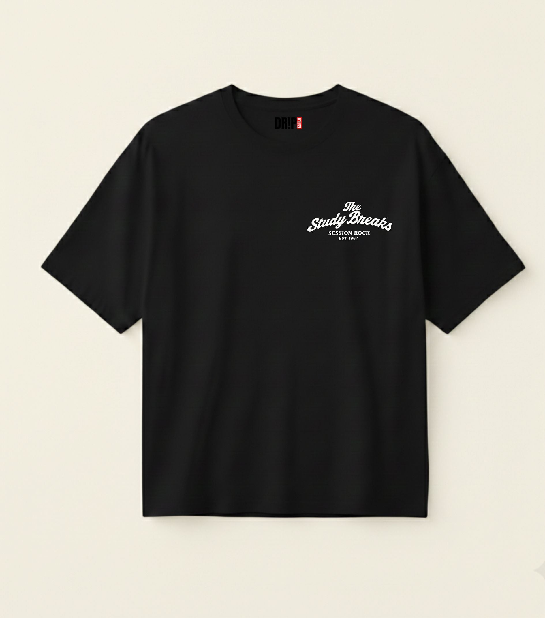 THE STUDY BREAKS OVERSIZED BLACK T-SHIRT