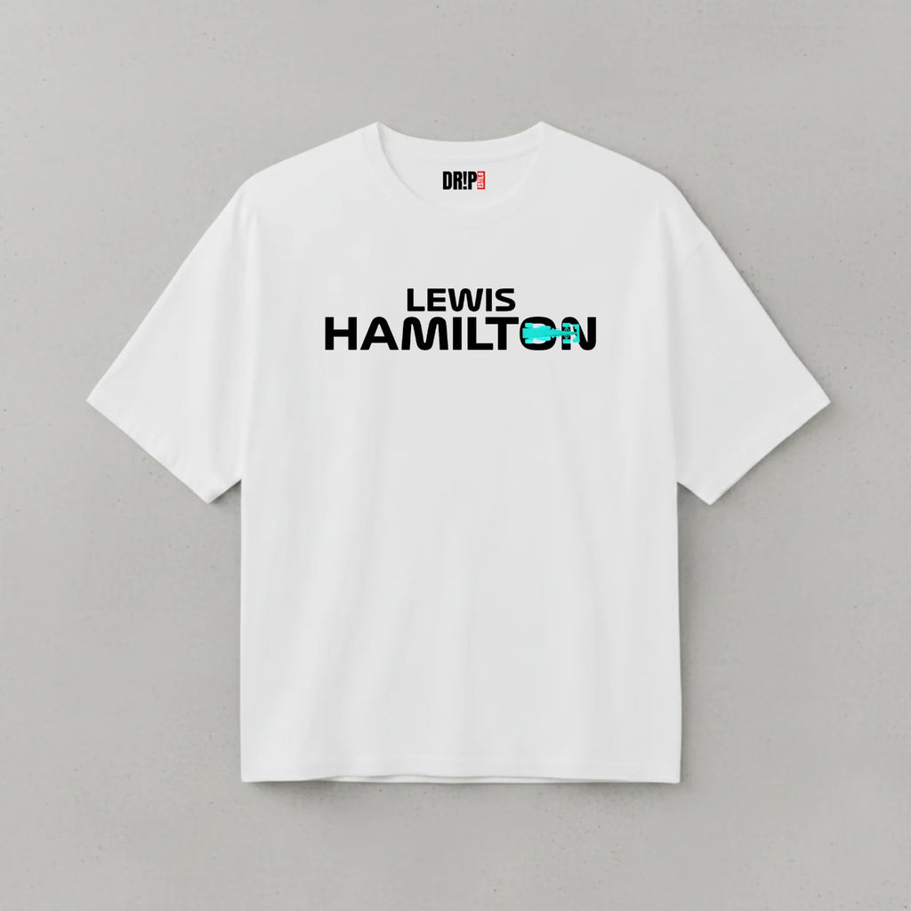 C- LEWIS HAMILTON OVERSIZED WHITE TEE