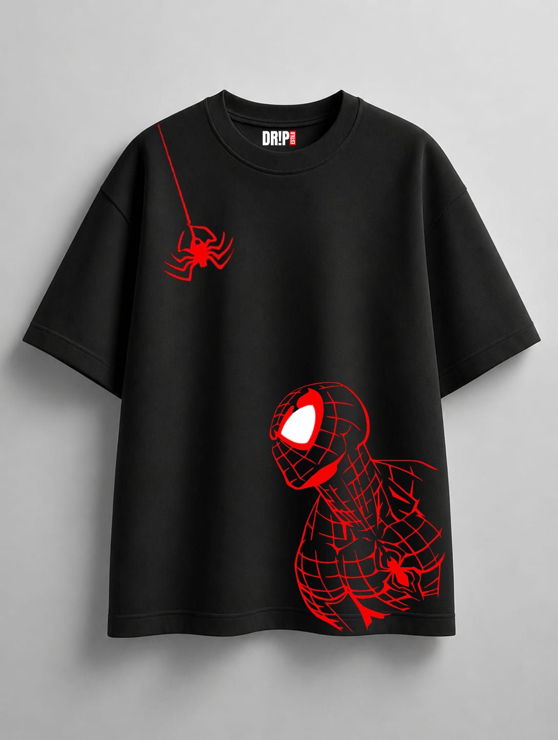 SPIDER-VERSE OVERSIZED BLACK TEE