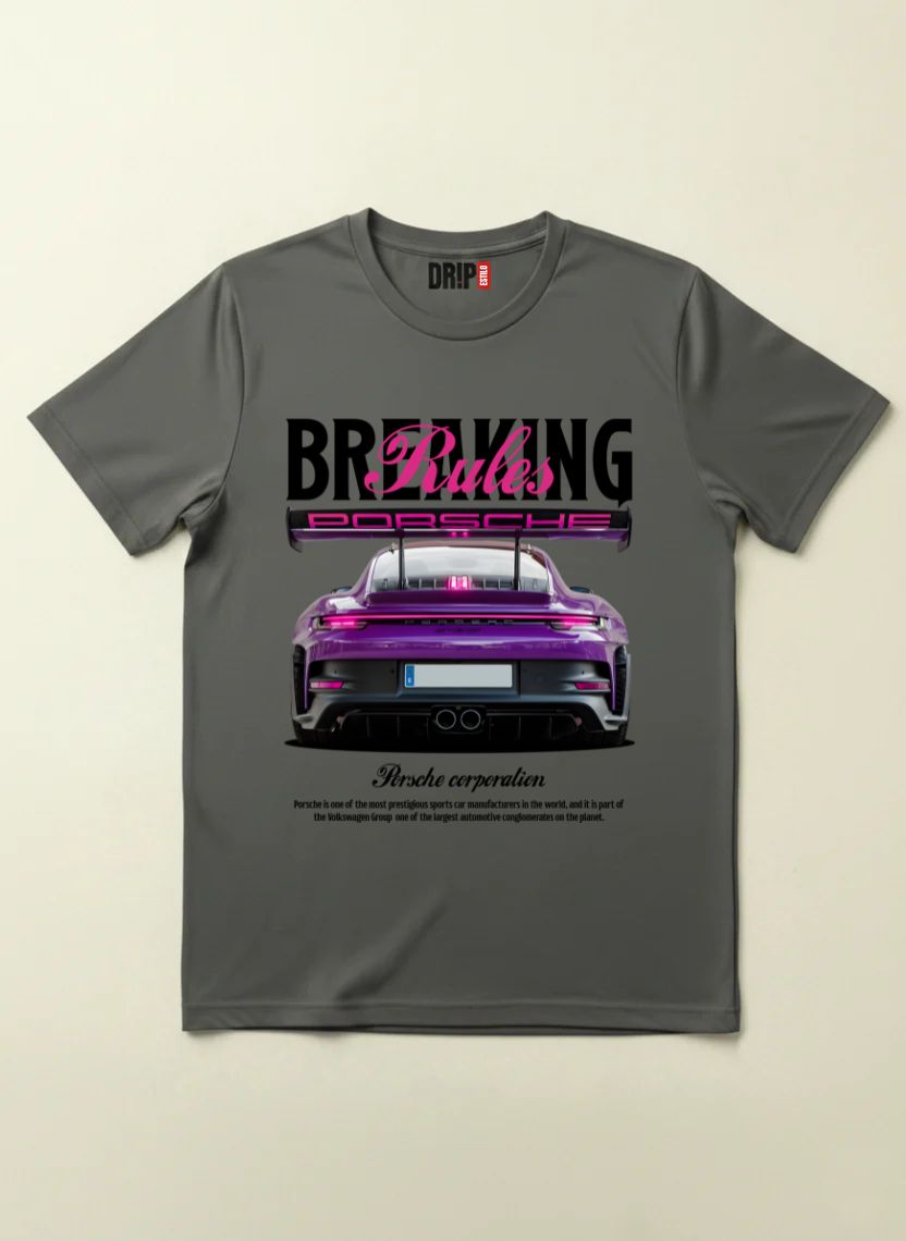 C- PORSCHE BREAKING RULES OVERSIZED TEE