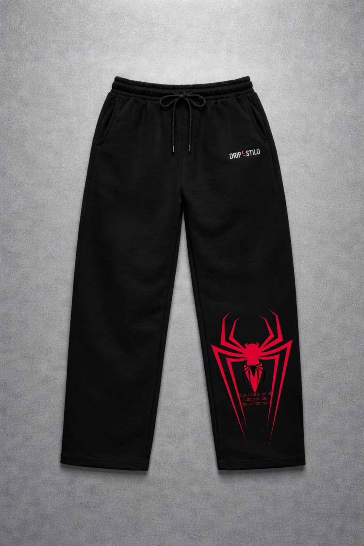 SPIDER ICON LOOSE FIT BLACK TROUSER