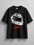 F1 PITLANE OVERSIZED BLACK TEE