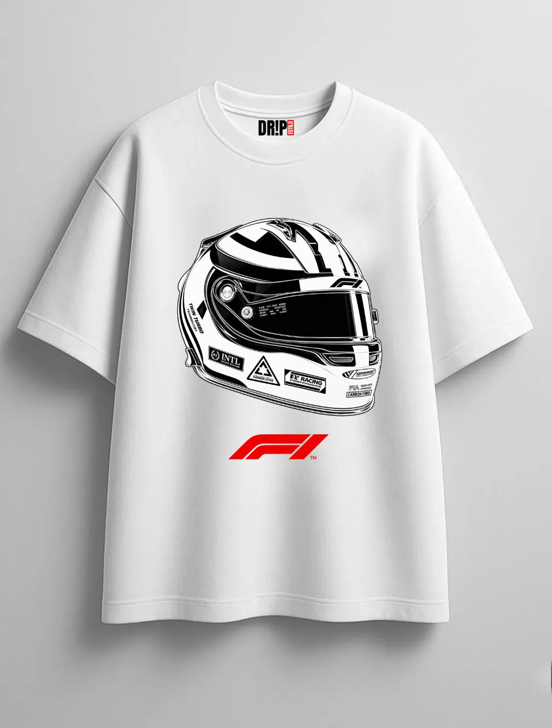 F1 PITLANE OVERSIZED WHITE TEE