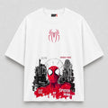 SPIDER-MAN WALL CRAWLER OVERSIZED WHITE TEE