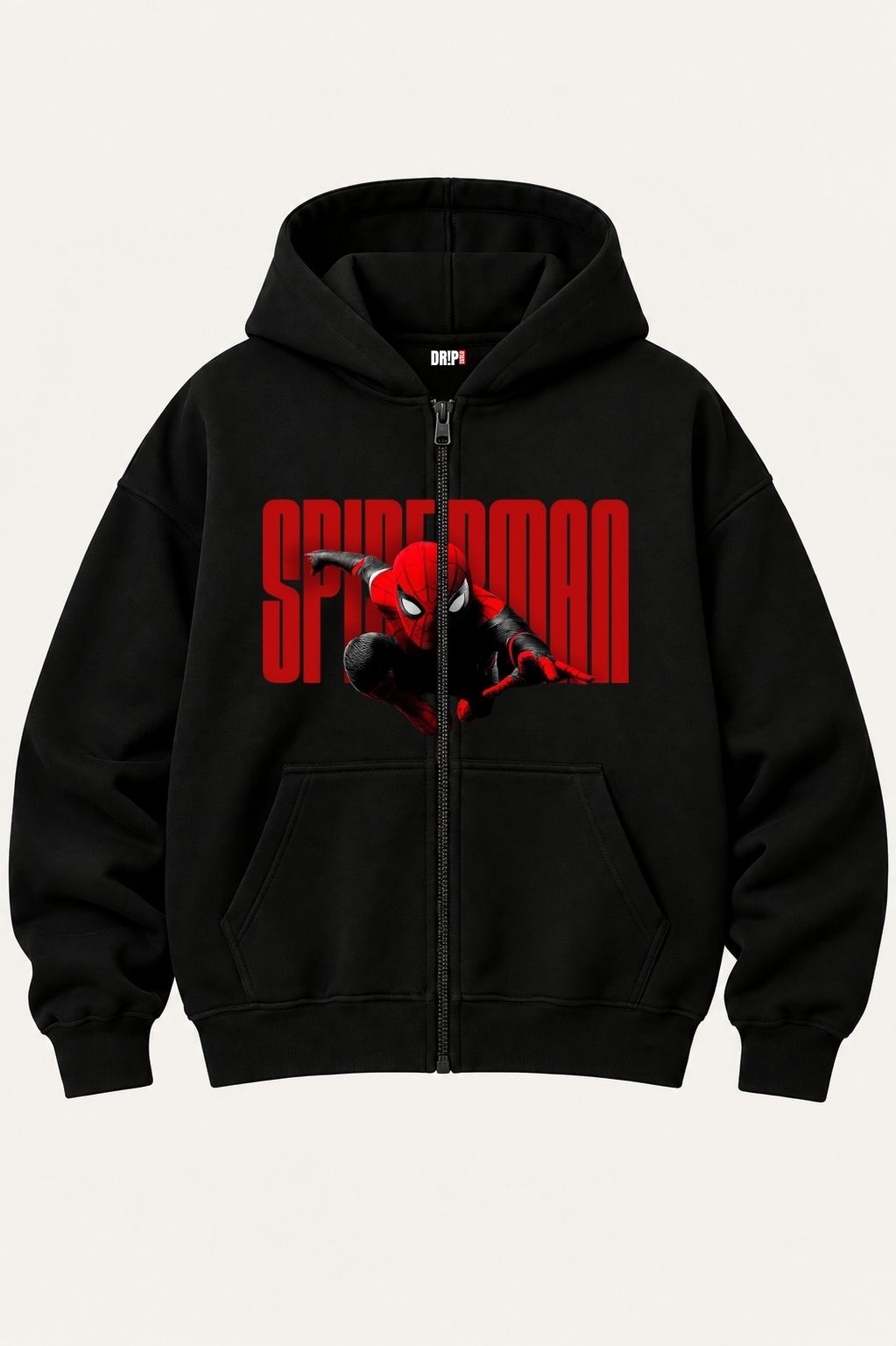 WEB SLINGER OVERSIZED ZIPPER HOODIE