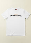 PASSION & PURPOSE REGULAR FIT WHITE GRAPHIC T-SHIRT