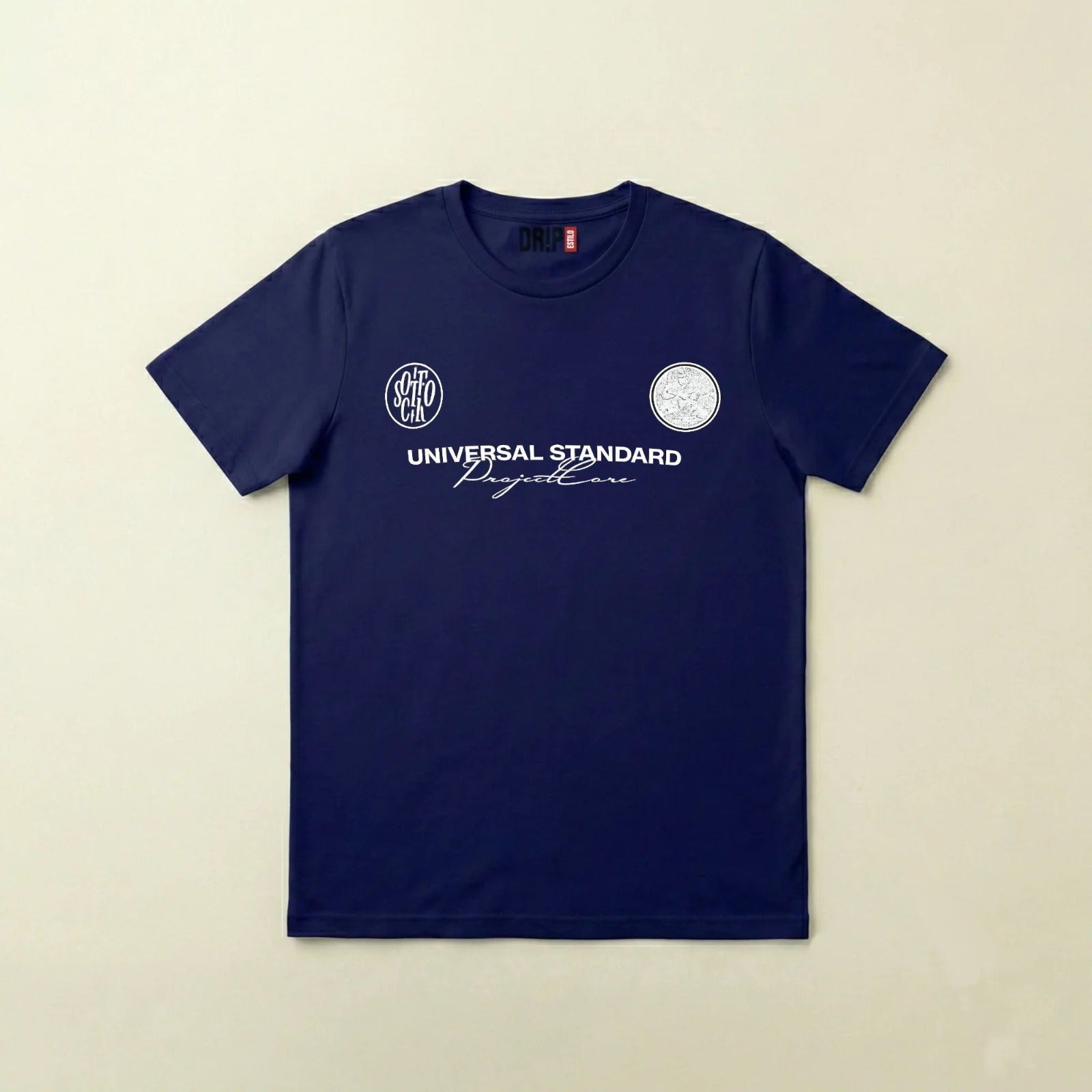 UNIVERSAL STANDARDS REGULAR FIT NAVY BLUE GRAPHIC T-SHIRT