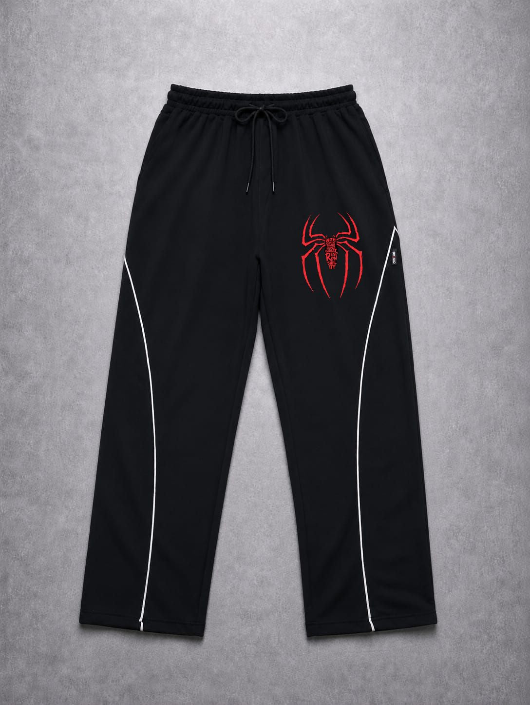 SPIDER LEGACY BLACK PIPING TROUSER