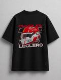 CHARLES LECLERC HELMET OVERSIZED BLACK T-SHIRT